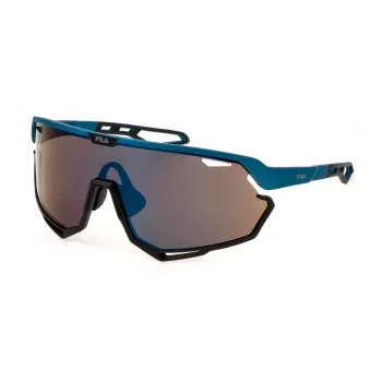 FILA SFI721 Unisex saulesbrilles - melns rāmis, pelēkas lēcas, lēcu platums 99 mm