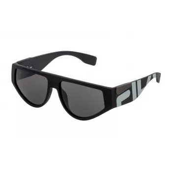 FILA Unisex Saulesbrilles SF9364570U28 - Melns Rāmis, Pelēka Lēca, 57mm