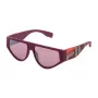 FILA Unisex saulesbrilles SF936457L62X - Melns taisnstūra rāmis ar pelēkām polikarbonāta lēcām, UV400 aizsardzība