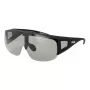FILA Unisex saulesbrilles SFI126-99U28F Shield stils, melns rāmis, dūmu lēcas, UV400