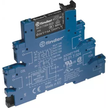 Finder 38.51.0.240.0060 Savienojuma relejs 1 CO 6 A 240 V AC DIN sliedei