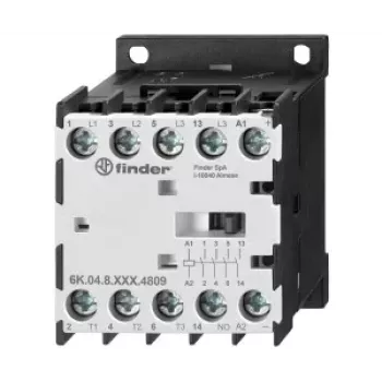 Finder 6K.04.8.230.4812 moduļu kontaktoris, 230 V AC spole, 3 NO galvenie kontakti, 1 NO palīgkontakts, 25 A
