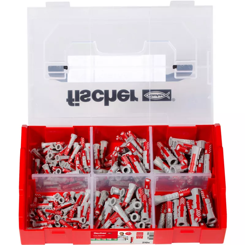 Fischer 536161 Skrūvju enkurs / Sienas dībelis DUOPOWER 6 x 30 mm, 210 gab.