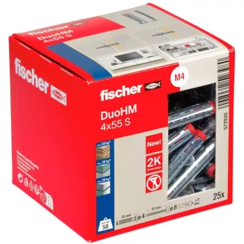 fischer DuoHM 4x55 S PH PZ dobuma sienas enkurs 55 mm, 25 gabali 572920