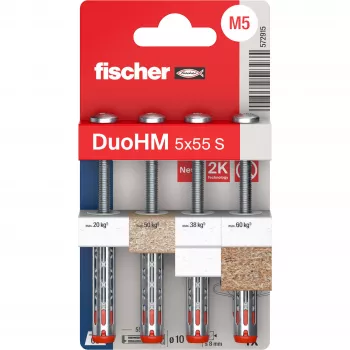 Fischer DuoHM 5x55 S PH TX dobuma sienas enkuru komplekts, 4 gabali 572915
