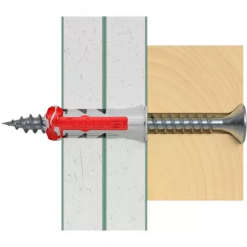 fischer DUOPOWER 6x30 universālais dībelis BigBox, gaiši pelēks/sarkans, 950 gab., atkārtoti aizverama kārba 570548