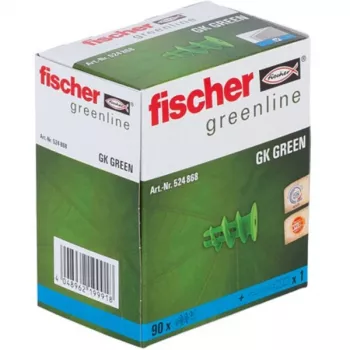 FISCHER GK GREEN Pašurbjošs ģipškartona enkurs, zaļš, 90 gab. iepakojums