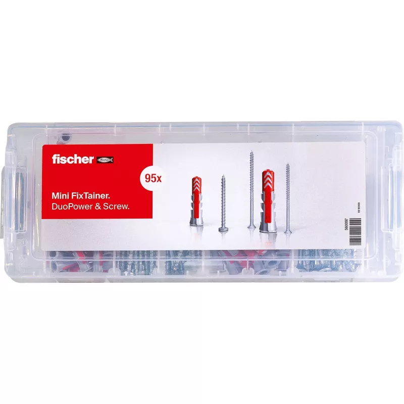 fischer Mini FixTainer - DuoPower dībeļu un skrūvju komplekts Ø 4,5/5/6/8 mm 30/40/50/60 (560097)