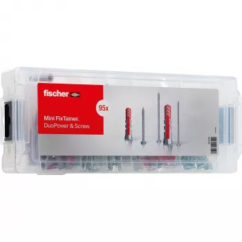 fischer Mini FixTainer - DuoPower dībeļu un skrūvju komplekts Ø 4,5/5/6/8 mm 30/40/50/60 (560097)