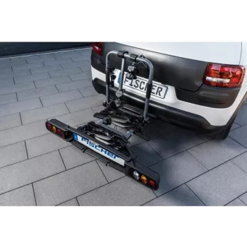 Fischer ProlineEvo 2 velosipēdu bagāžnieks uz sakabes āķa 2 velosipēdiem, 60 kg, salokāms, LED apgaismojums