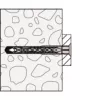 Fischer SXRL 8x100 T garā stieņa rāmja stiprinājuma enkurs, cinkots galvanizēts, 50 gabalu iepakojums 540115
