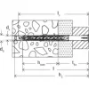 Fischer SXRL 8x100 T garā stieņa rāmja stiprinājuma enkurs, cinkots galvanizēts, 50 gabalu iepakojums 540115