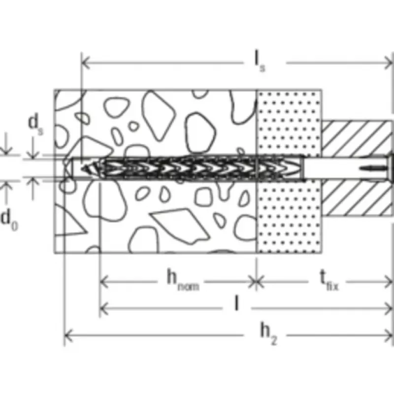 Fischer SXRL 8x100 T garā stieņa rāmja stiprinājuma enkurs, cinkots galvanizēts, 50 gabalu iepakojums 540115