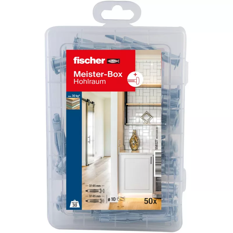 fischer Universālais stiprinājumu komplekts DUOPOWER 100 gab. komplekts (50 dībeļi, 50 skrūves) 558327