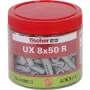 Fischer universālais dībelis UX 8x50 R ar apmali - 75 gabali kastē 531026