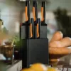 Fiskars Functional Form 6-daļīgs slotu nažu bloka komplekts ar 5 nažiem