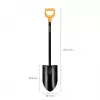 Fiskars Solid+ XL asa lāpsta ar tērauda D rokturi, bora tērauda asmeni, 1250 mm