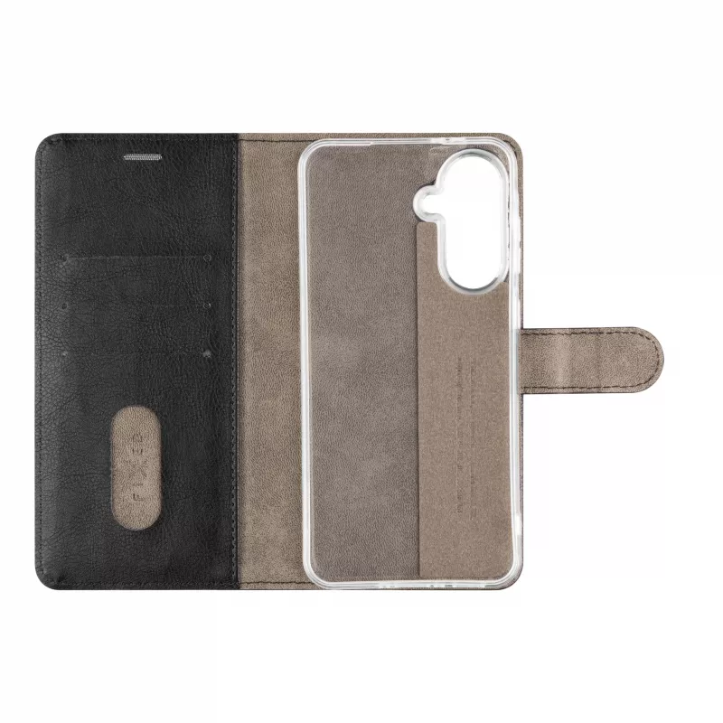 Fixed Opus Book Case Samsung Galaxy A37 5G, mākslīgā āda, melns