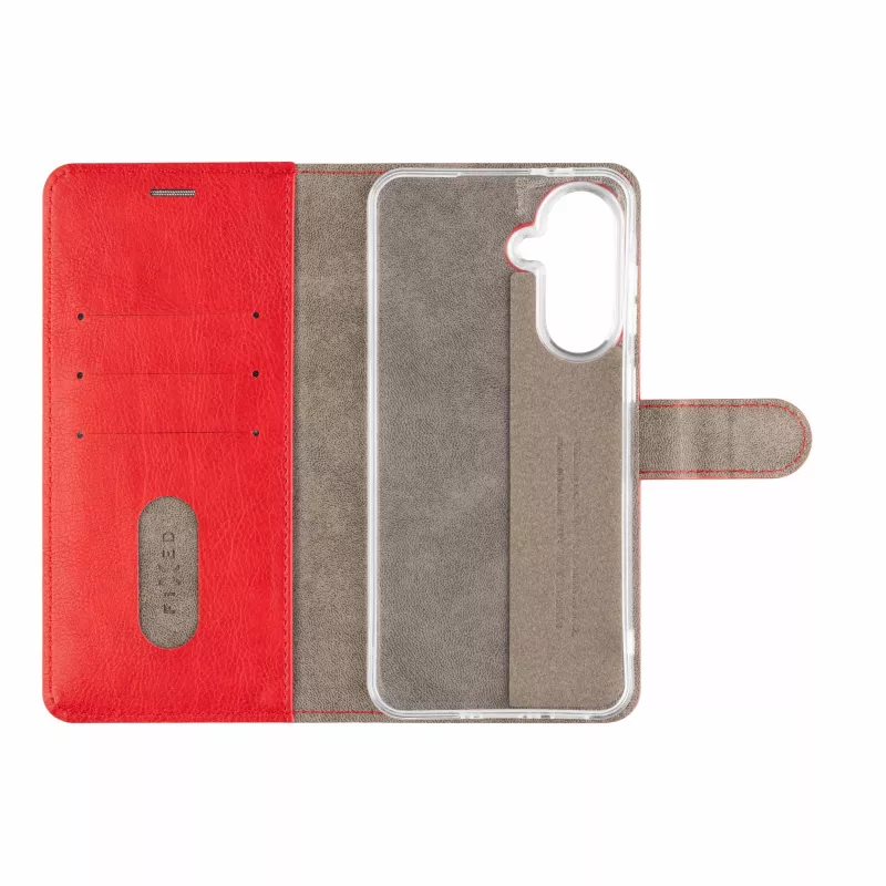 Fixed Opus Book Case Samsung Galaxy A37 5G, Mākslīgā āda, Sarkana