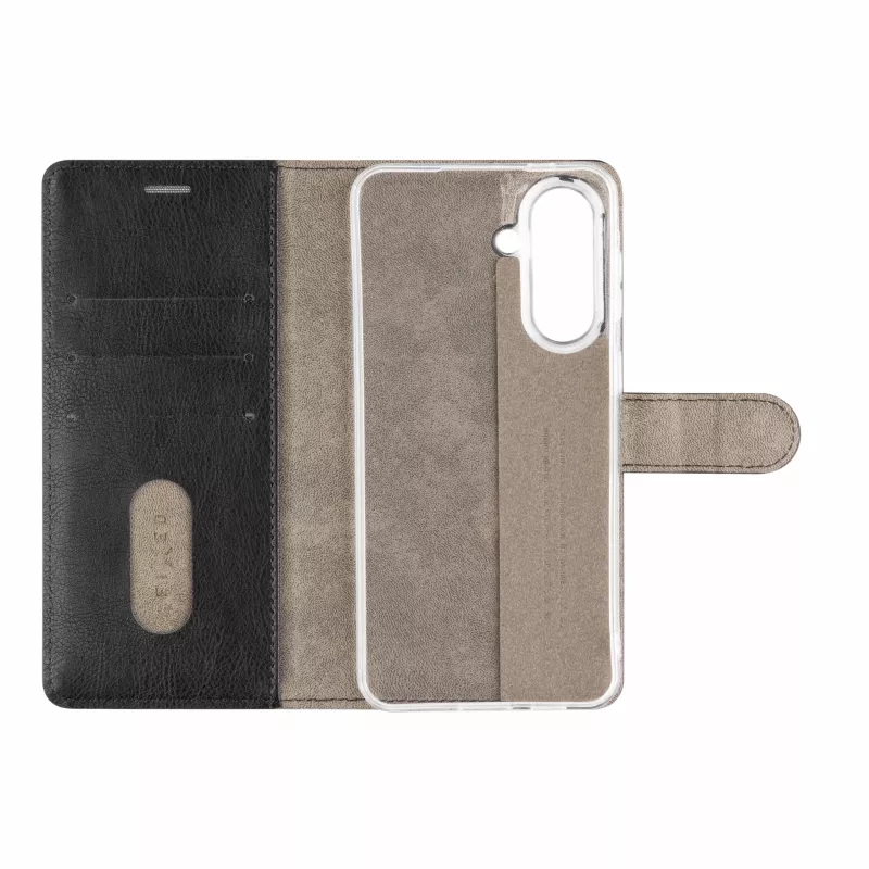 Fixed Opus Book Case Samsung Galaxy A57 5G, Mākslīgā āda, Melns