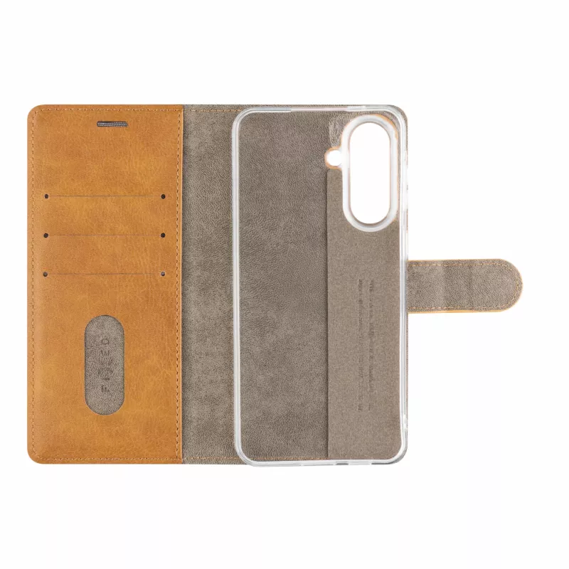 Fixed Opus Book Case Samsung Galaxy A57 5G, Mākslīgā āda, Brūns