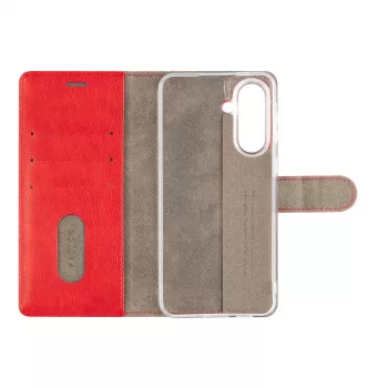 Fixed Opus Book Case Samsung Galaxy A57 5G, sintētiskā āda, sarkans