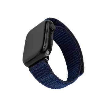 Fiksēts sportisks neilona siksniņš Apple Watch 38/40/41mm - tumši zils