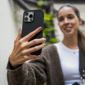 Fixed Story aizmugurējais vāciņš Samsung Galaxy A37 5G, gumijots, melns