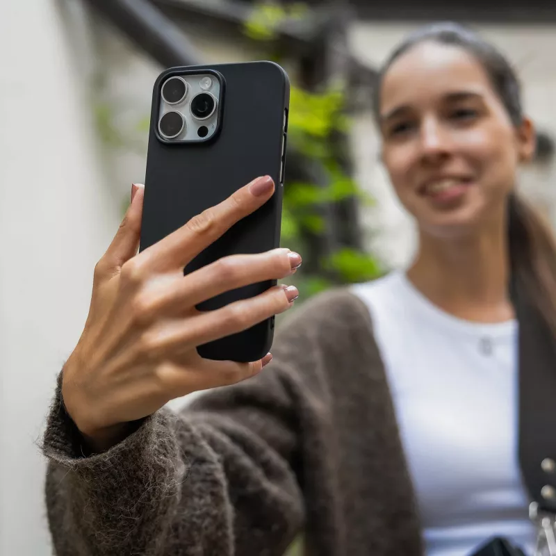 Fixed Story aizmugurējais vāciņš Samsung Galaxy A37 5G, gumijots, melns