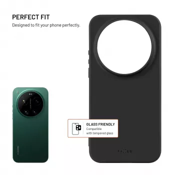 Fixed Story aizmugures vāciņš Xiaomi 17 Ultra, gumijots, melns