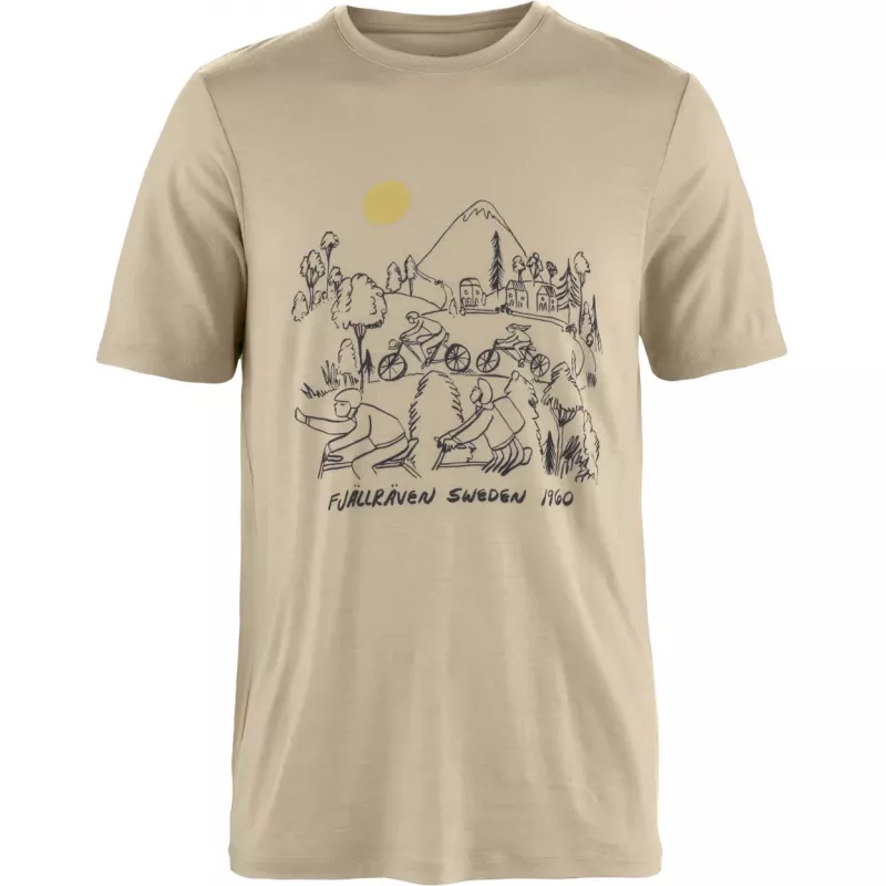 Fjällräven Hoja Lugnt Wool T-shirt - Fossil