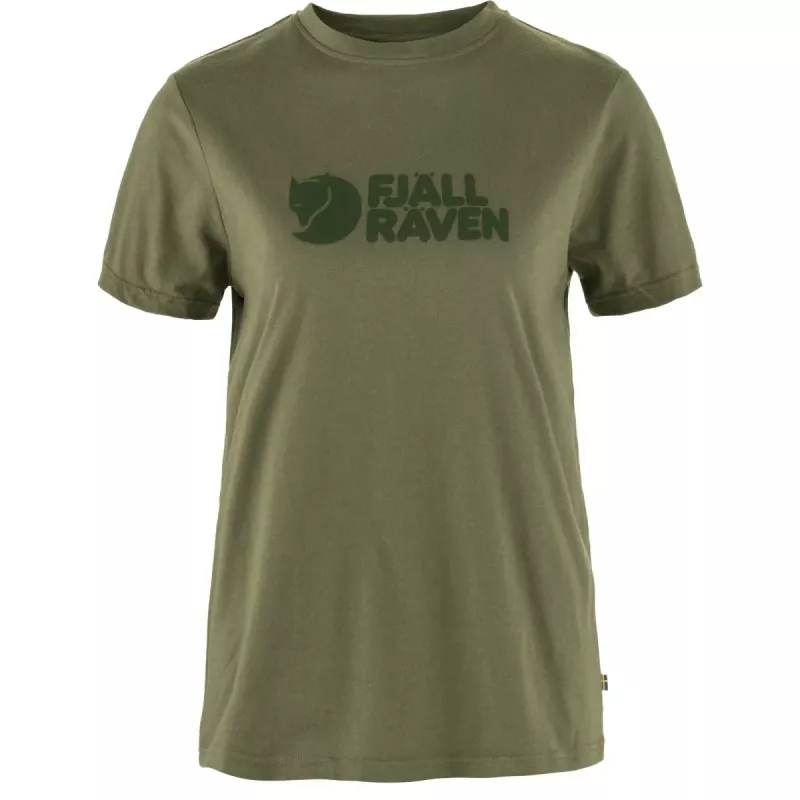 Fjällräven Logo Tee sievietēm zaļā krāsā S izmērs