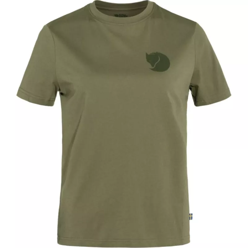 Fjällräven Women's Fox Boxy Logo T-Shirt Deep Forest