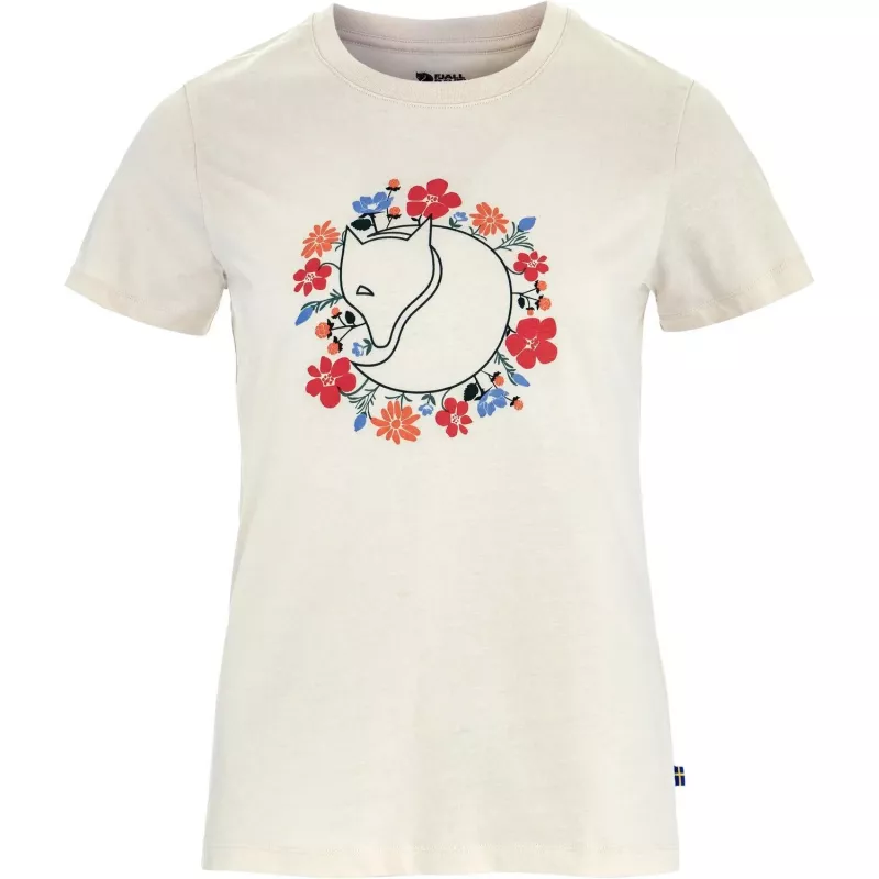 Fjällräven Sieviešu T-krekls Fjällblomster Fox Chalk White