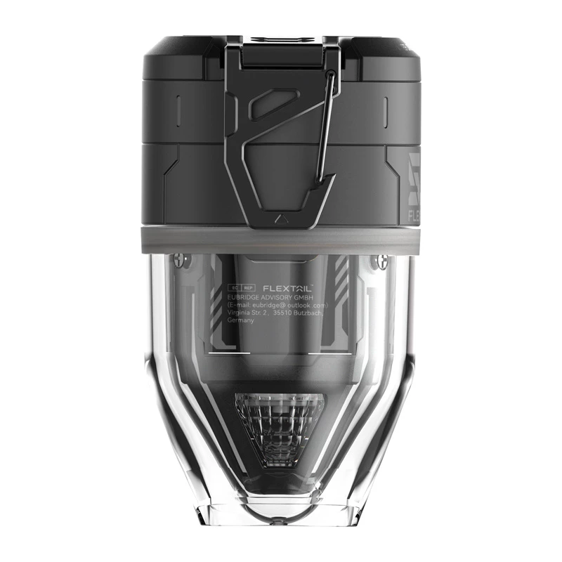 Flextail Max Pump 3 pārnēsājamais gaisa sūknis (melns) – 300 L/min, 500 lūmenu LED, IPX4, USB-C