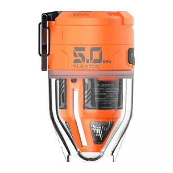 Flextail Max Pump 3 Pārnēsājams sūknis (Orange) – USB-C Uzlādējams gaisa sūknis ar LED gaismu, 3600 mAh, IPX4