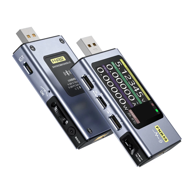 FNIRSI FNB58 BT USB Port Tester ar Bluetooth
