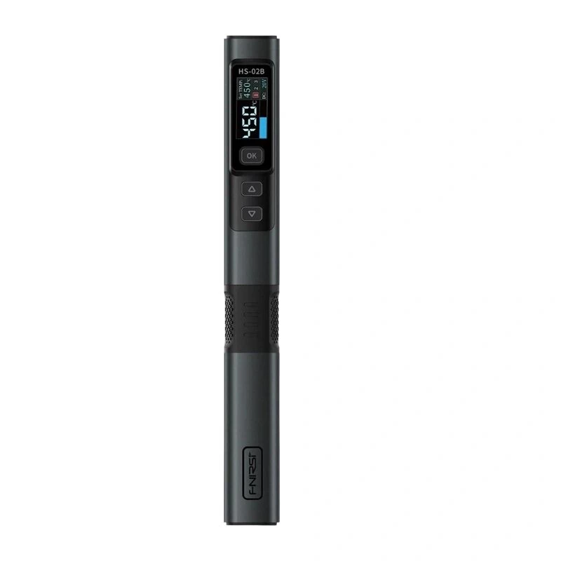 FNIRSI HS-02B Plus Tool Box 100W USB-C PD Lodāmurs ar 0.87 inch OLED displeju, 80-420°C, 6s uzsilšana, alumīnija korpuss, regulējams miega/izslēgšanas režīms, programmatūras atjaunināšana