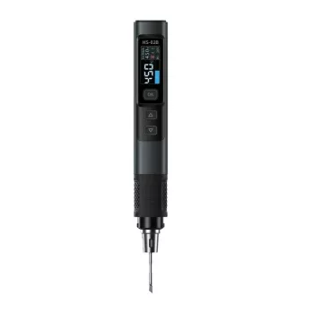 FNIRSI HS-02B Plus Tool Box 100W USB-C PD Lodāmurs ar 0.87 inch OLED displeju, 80-420°C, 6s uzsilšana, alumīnija korpuss, regulējams miega/izslēgšanas režīms, programmatūras atjaunināšana