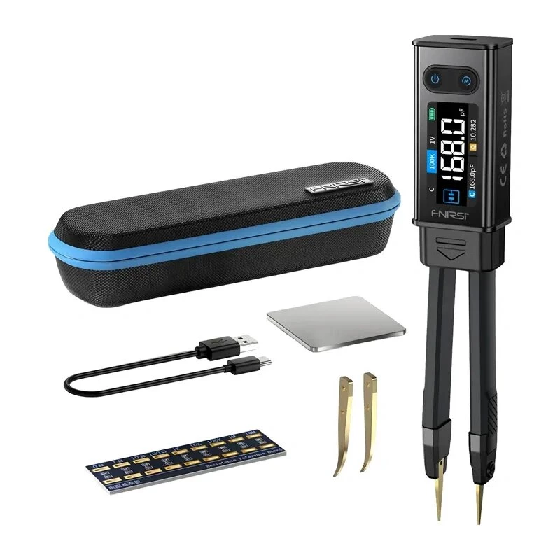 FNIRSI LCR-ST2 High-Accuracy LCR Meter | 100kHz Test Frequency, 2.8 inch TFT Display, USB-C