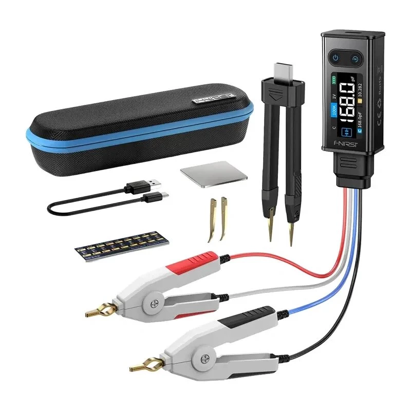 FNIRSI LCR-ST2 Plus LCR Tester – 2.8 collu TFT, 100Hz-100kHz, L/C/R/ESR/D/Q, uzlādējams