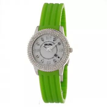 Folli Follie Donatella Sieviešu Kvarca Pulkstenis WF5T003ZTWV 33mm Balta Āda