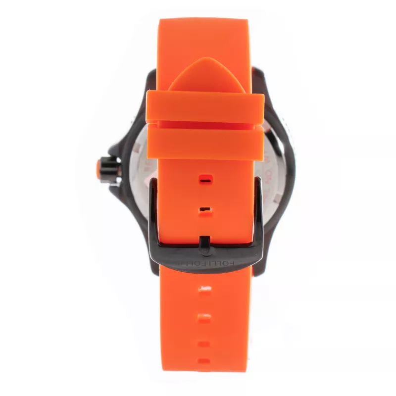 Folli Follie Dynamic vīriešu kvarca analogais pulkstenis 40mm nerūsējošā tērauda korpuss melns ciparnīca ādas siksniņa