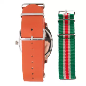 FOLLI FOLLIE Dynamic Vīriešu Kvarca Pulkstenis WT14T0015DNA 40mm Sudraba Nerūsējošais Tērauds Melna Āda