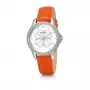 Folli Follie Santorini Flower sieviešu kvarca pulkstenis WF15A031SPW 35mm balta ādas siksniņa