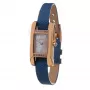 Folli Follie WF13B064SPWA Sieviešu kvarca analogais pulkstenis - balta ādas siksniņa, 34mm rozā zelta korpuss