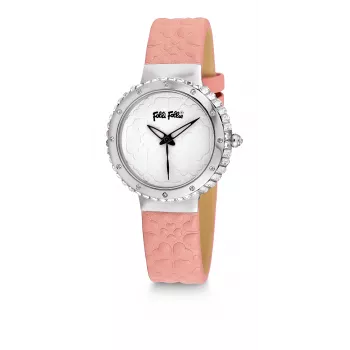 FOLLI FOLLIE Sieviešu pulkstenis WF13A032SPR 28mm Quartz Analog Nerūsējošais tērauds Āda Rozā