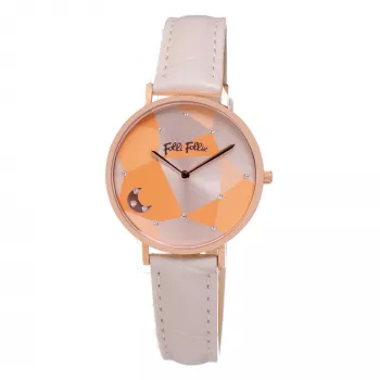 Folli Follie sieviešu pulkstenis WF19R016SSGPI 31,5mm Nerūsējošais tērauds Kvarca analogs Rozā ciparnīca
