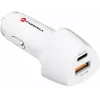 Forcell Carbon CC50-1A1C 38W USB-C PD + USB-A QC 3.0 autolādētājs - balts