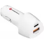 Forcell Carbon CC50-1A1C 38W USB-C PD + USB-A QC 3.0 autolādētājs - balts